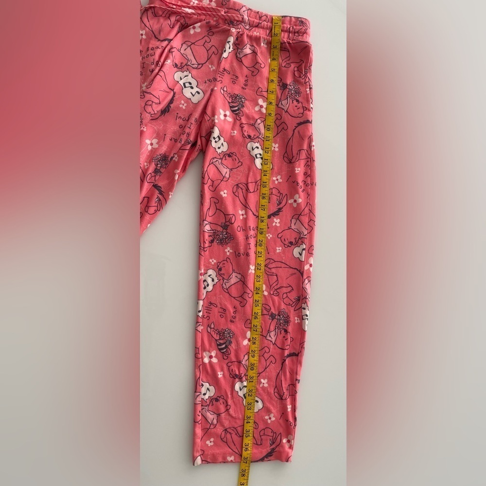 DISNEY Pajamas Size XS Pink Black Pull On Winnie the Pooh Pants Front Pockets - Picture 6 of 9